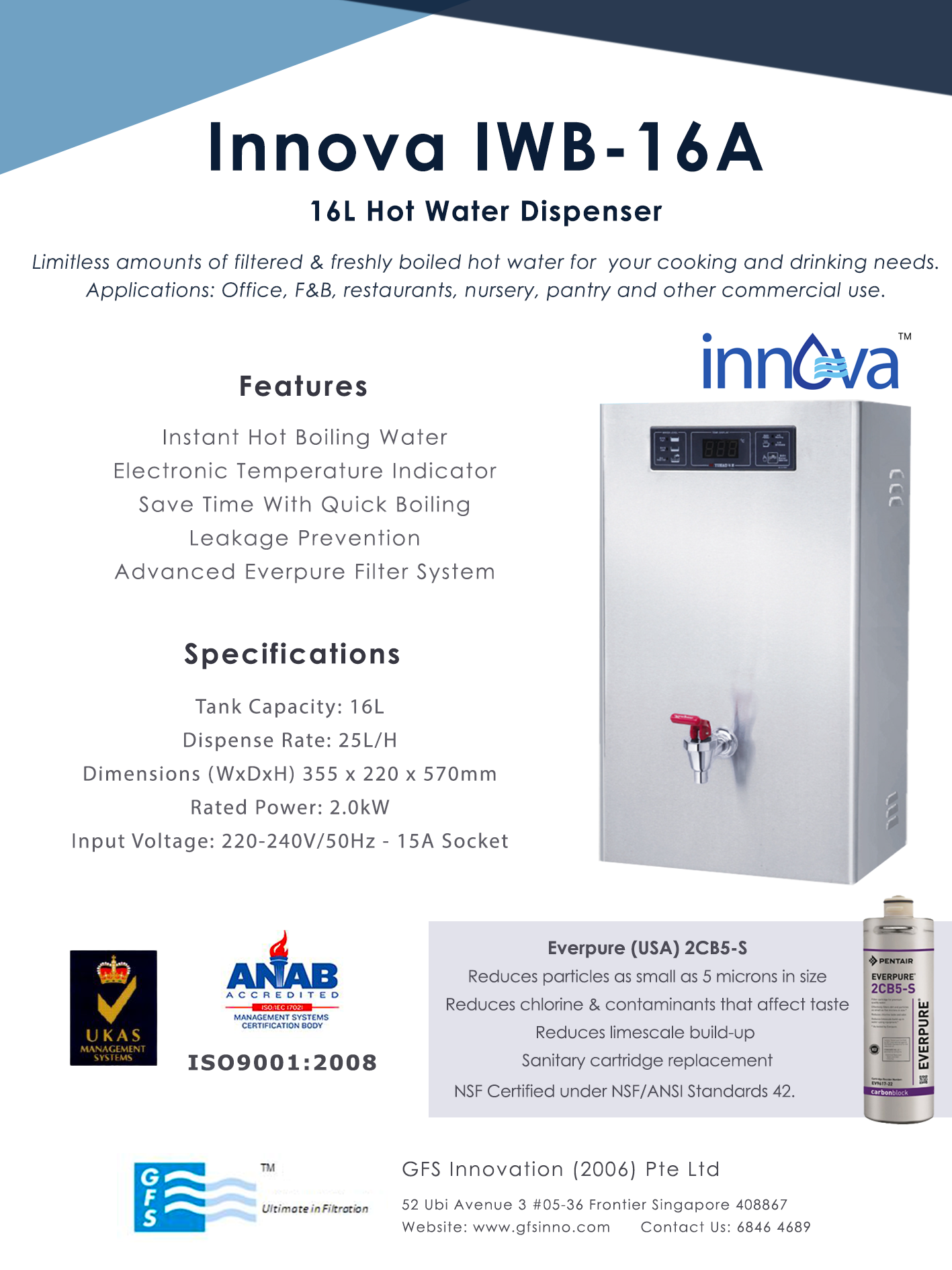 Hot Water Dispenser - Food Service and Hospitality