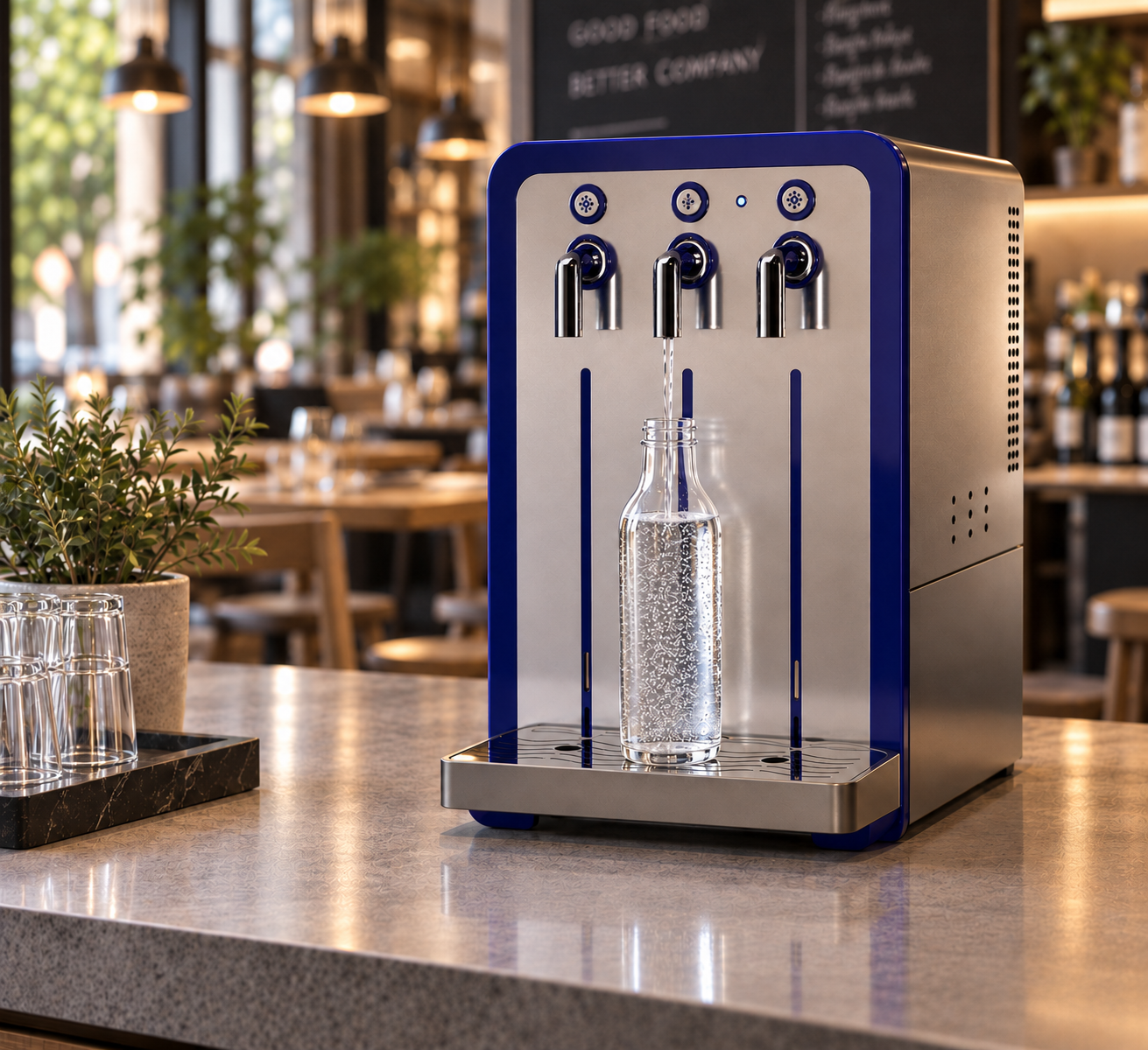 Sustainable restaurant water service